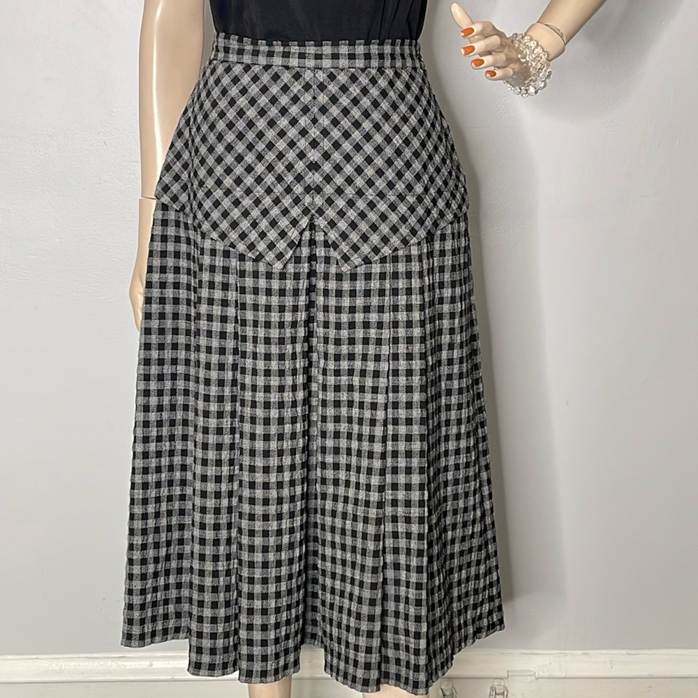 Vintage Arda Ruse Check Pleated Soviet Skirt - Picture 3 of 17